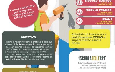 Corso installatore base di sistemi di isolamento termico a cappotto